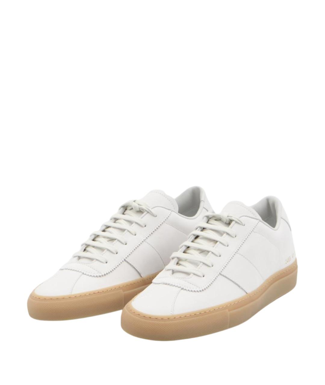 COMMON PROJECTS Белые кожаные низкие кроссовки / кеды, фото 2