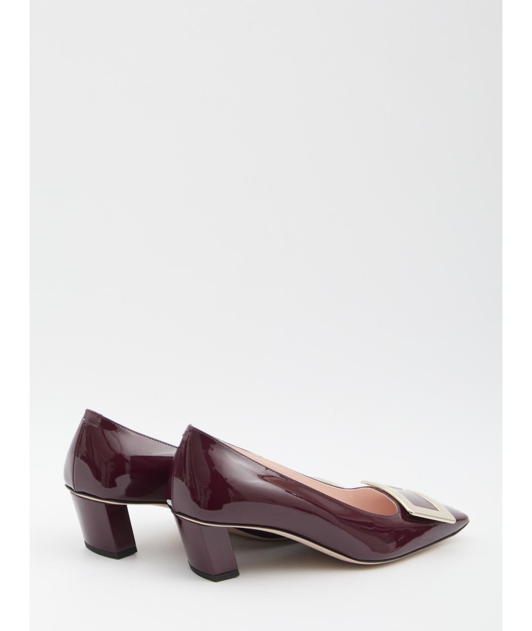 ROGER VIVIER Бордовые туфли из лакированной кожи, фото 3