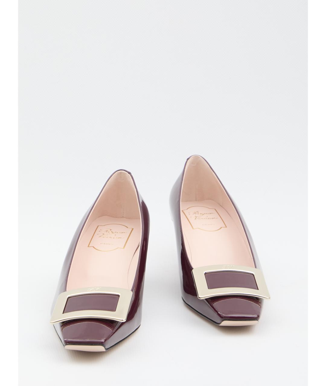 ROGER VIVIER Бордовые туфли из лакированной кожи, фото 5