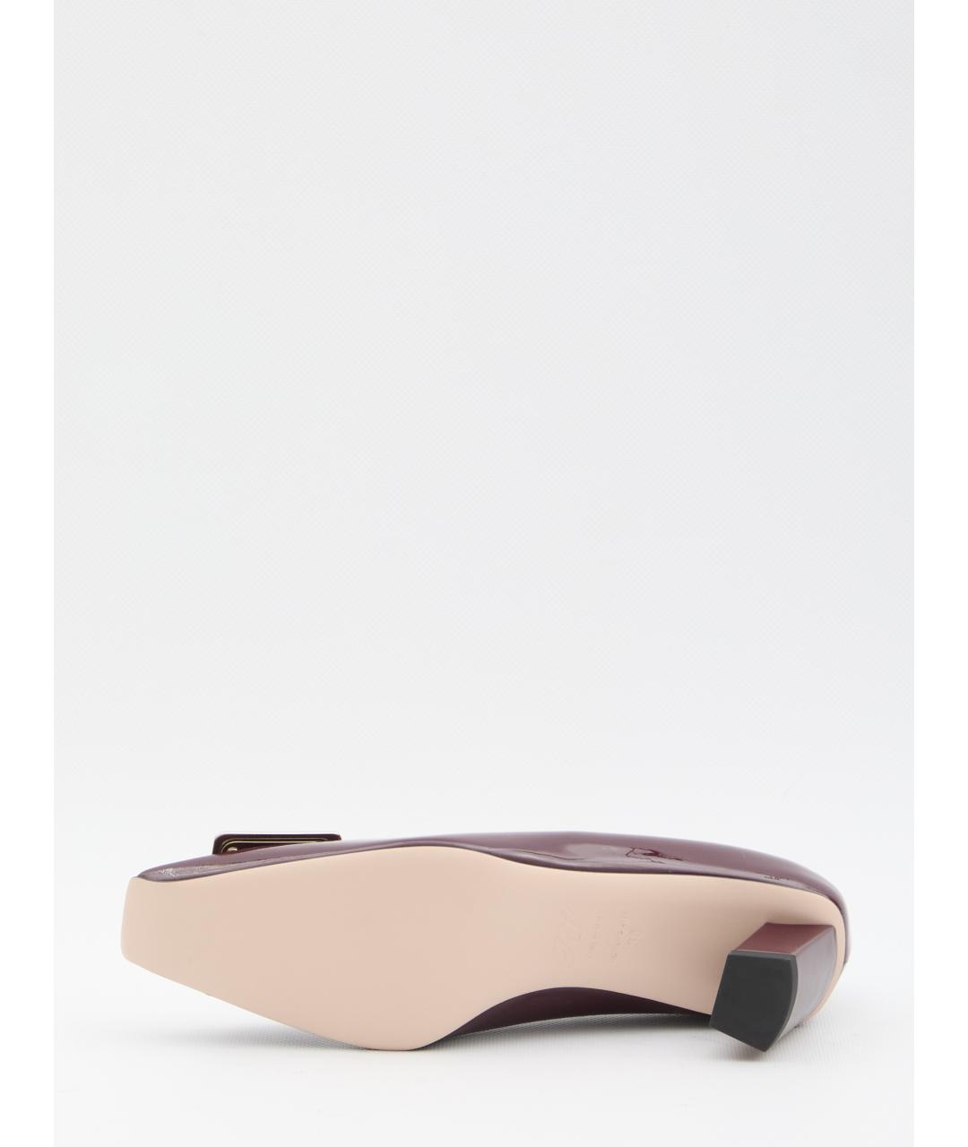 ROGER VIVIER Бордовые туфли из лакированной кожи, фото 4