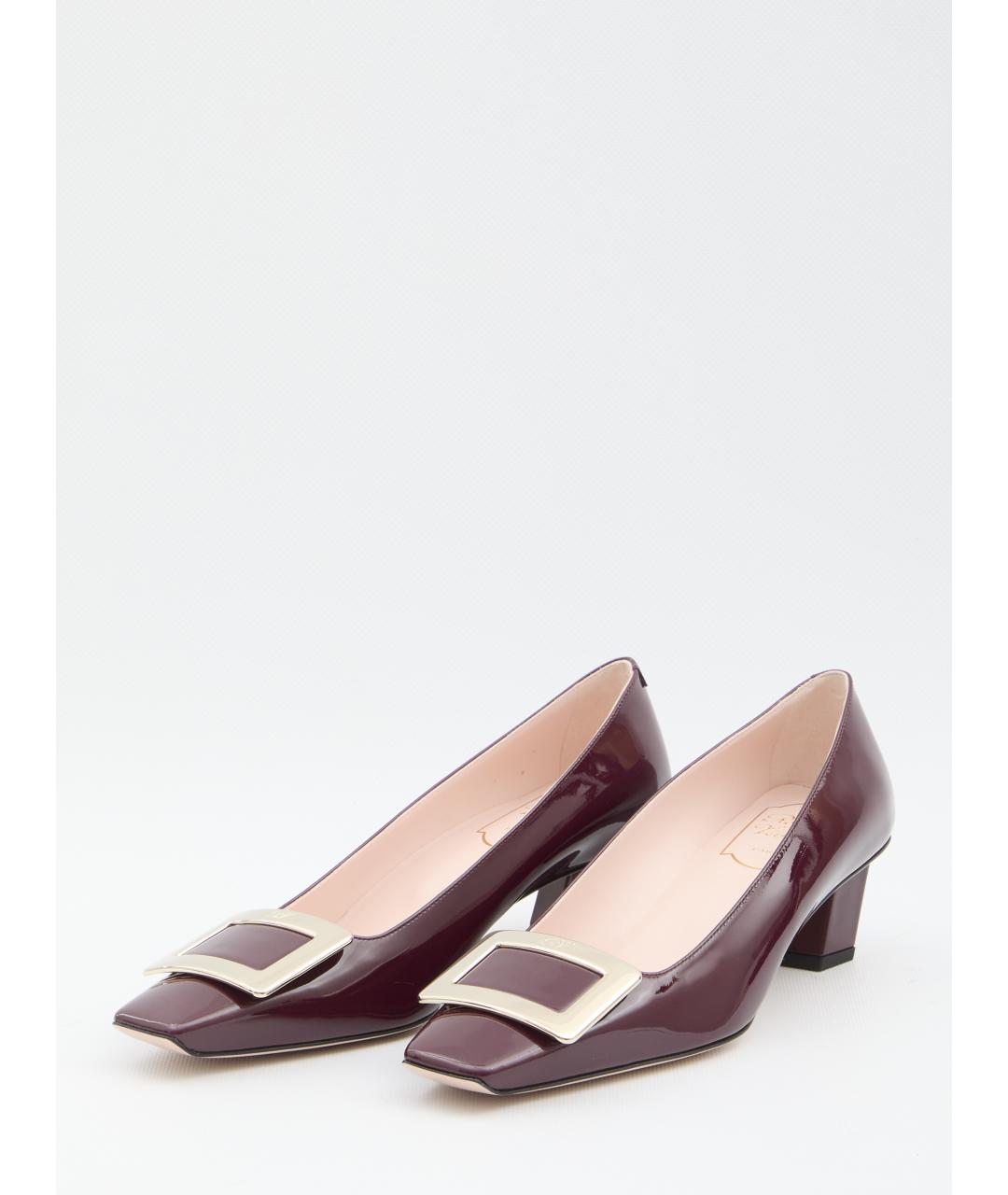 ROGER VIVIER Бордовые туфли из лакированной кожи, фото 2