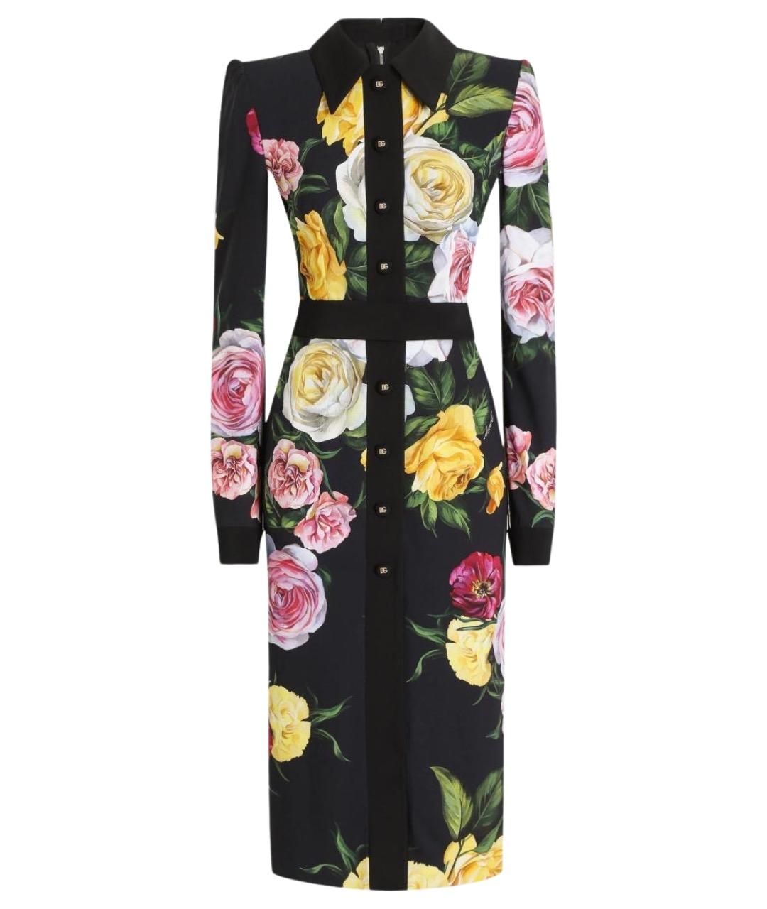 DOLCE&GABBANA Мульти вискозное повседневное платье, фото 1