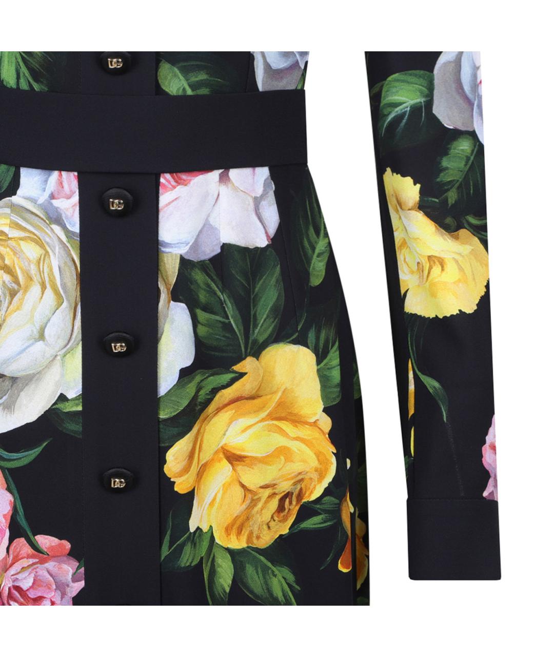 DOLCE&GABBANA Мульти вискозное повседневное платье, фото 4