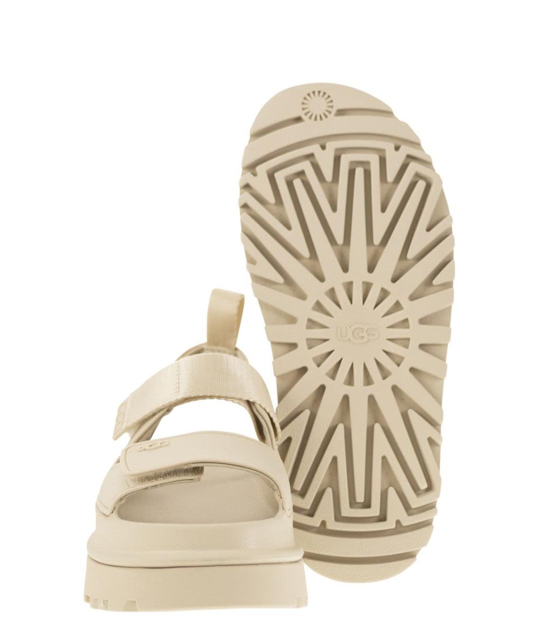 UGG AUSTRALIA Бежевые синтетические сандалии, фото 5