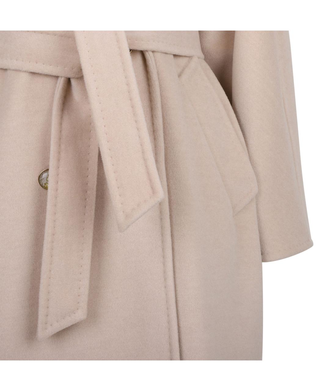 MAX MARA Бежевое шерстяное пальто, фото 4