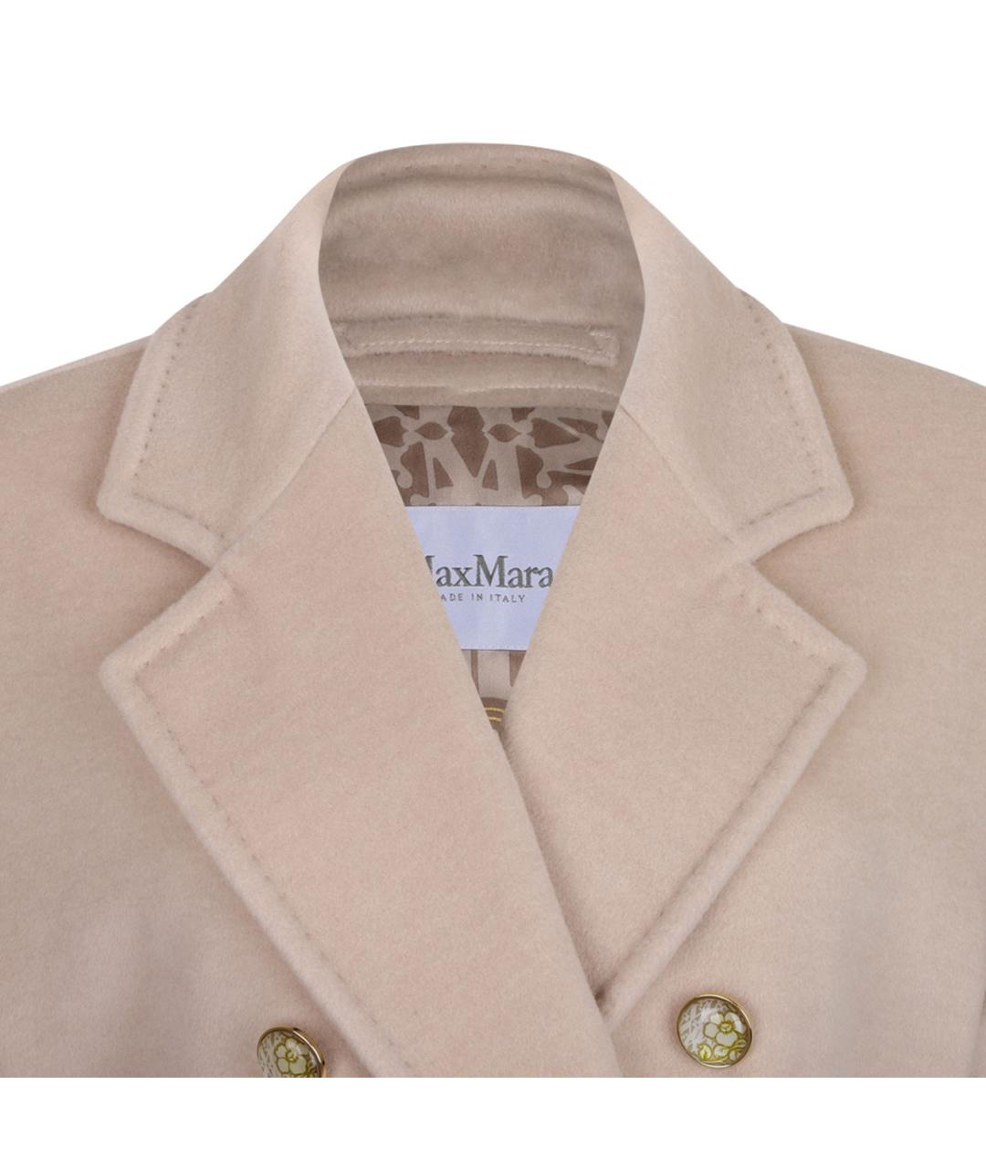 MAX MARA Бежевое шерстяное пальто, фото 3