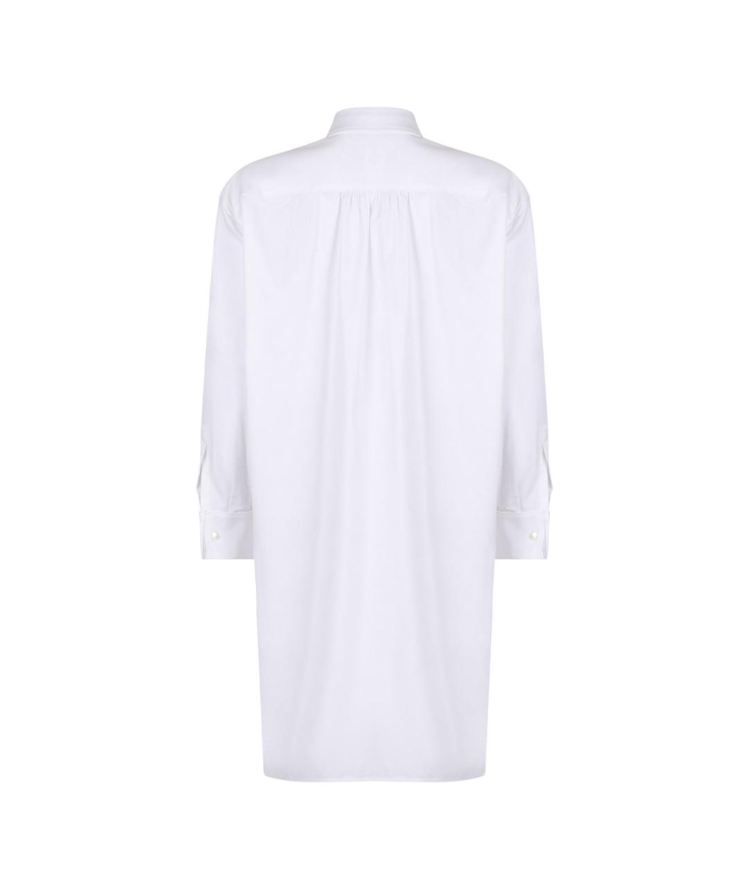MAX MARA Белое хлопковое повседневное платье, фото 2