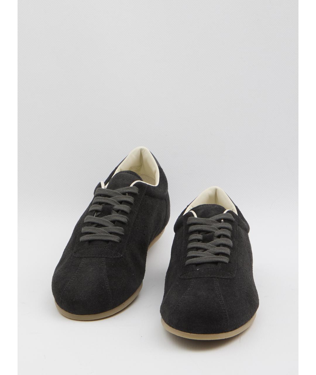 COMMON PROJECTS Черные замшевые низкие кроссовки / кеды, фото 5
