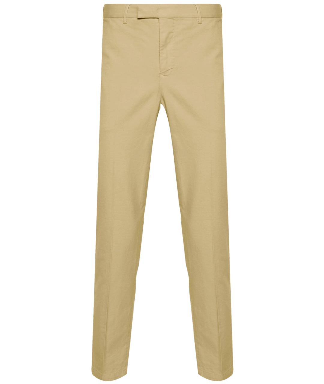 PT TORINO Бежевые хлопковые повседневные брюки, фото 1