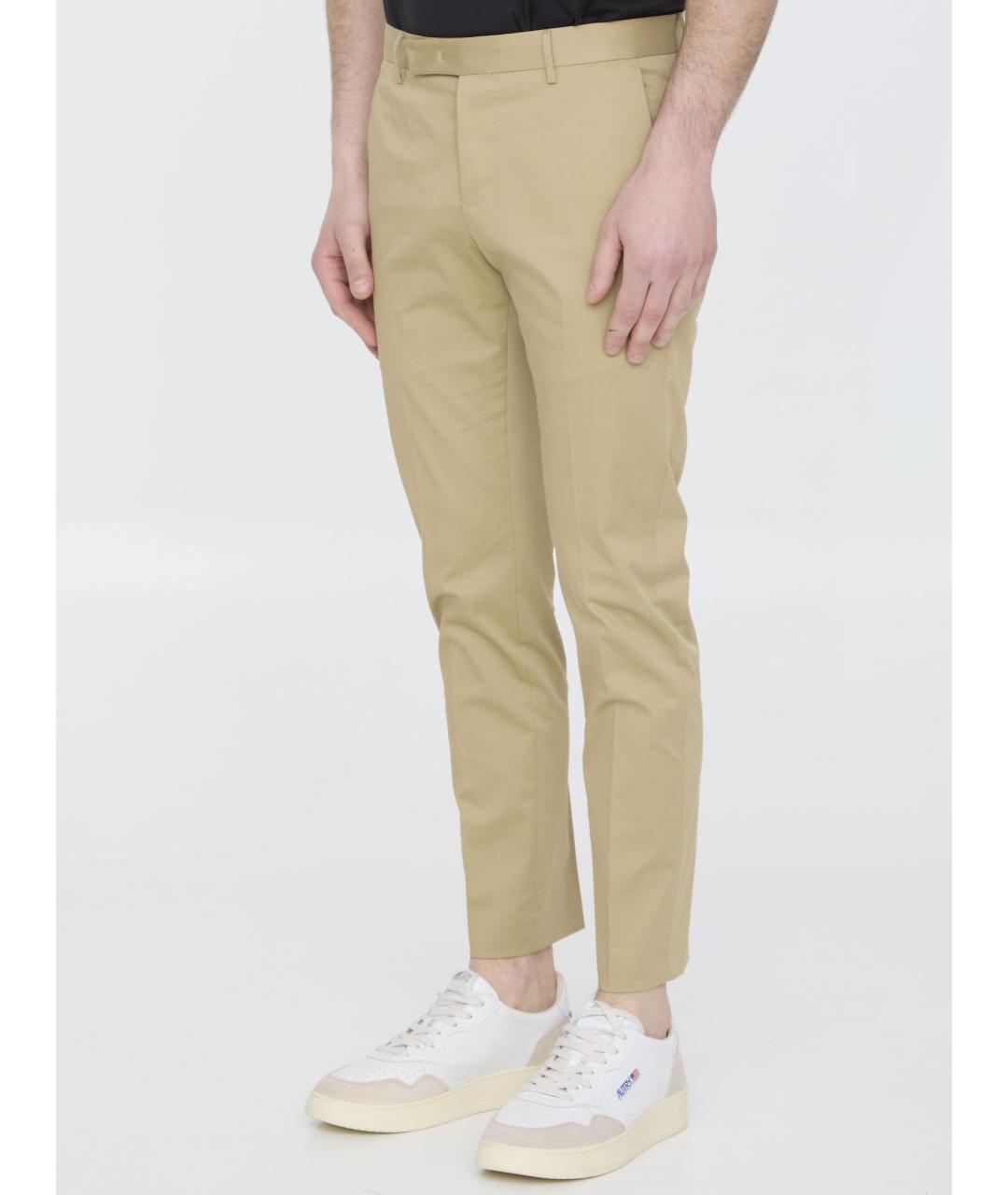 PT TORINO Бежевые хлопковые повседневные брюки, фото 3