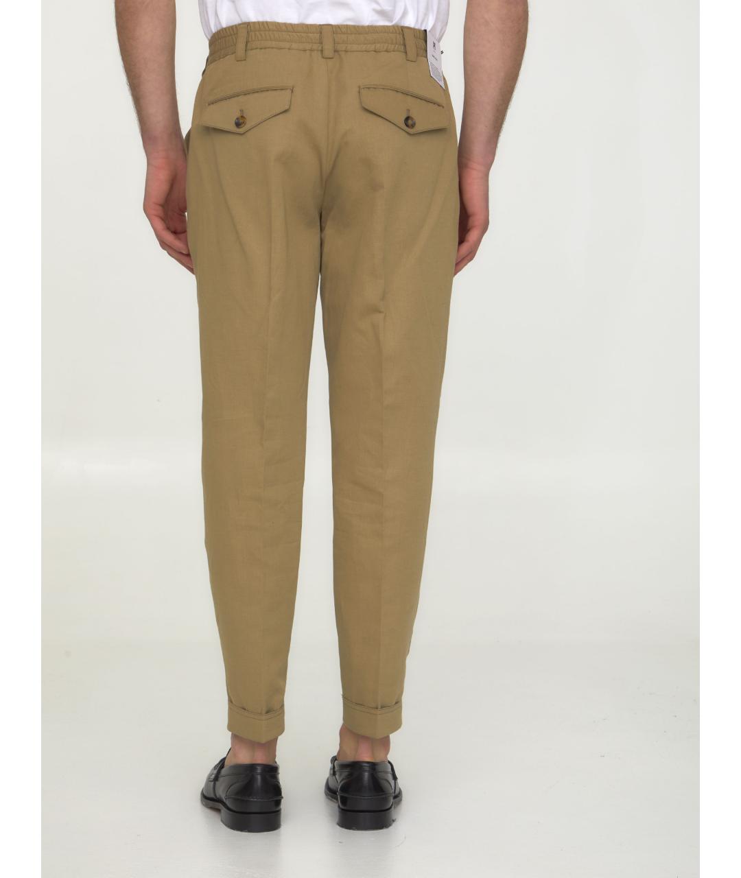 PT TORINO Бежевые хлопковые повседневные брюки, фото 5