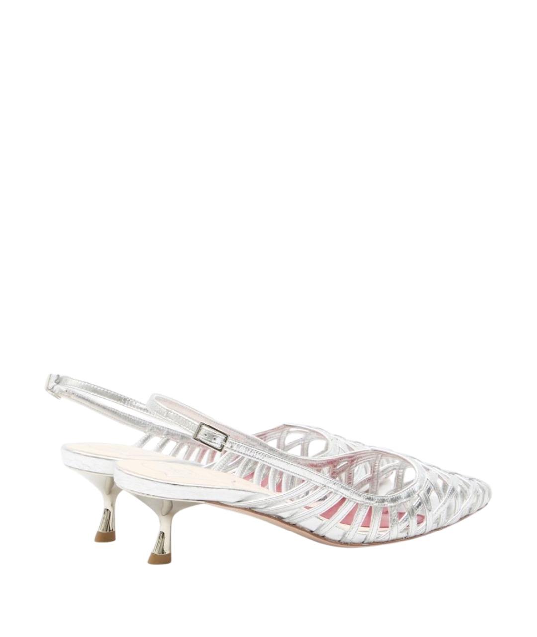 ROGER VIVIER Серебряные кожаные туфли, фото 3