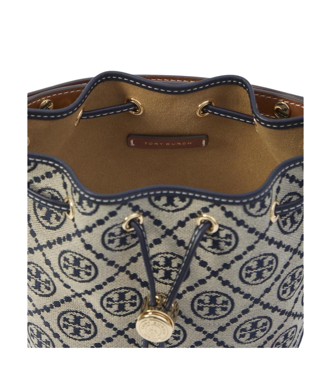 TORY BURCH Синяя синтетическая сумка через плечо, фото 4