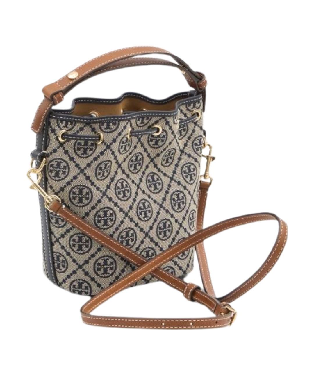 TORY BURCH Синяя синтетическая сумка через плечо, фото 2