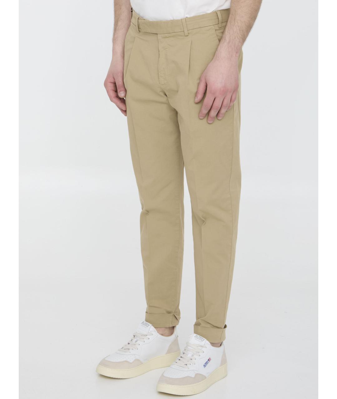 PT TORINO Бежевые хлопковые повседневные брюки, фото 3
