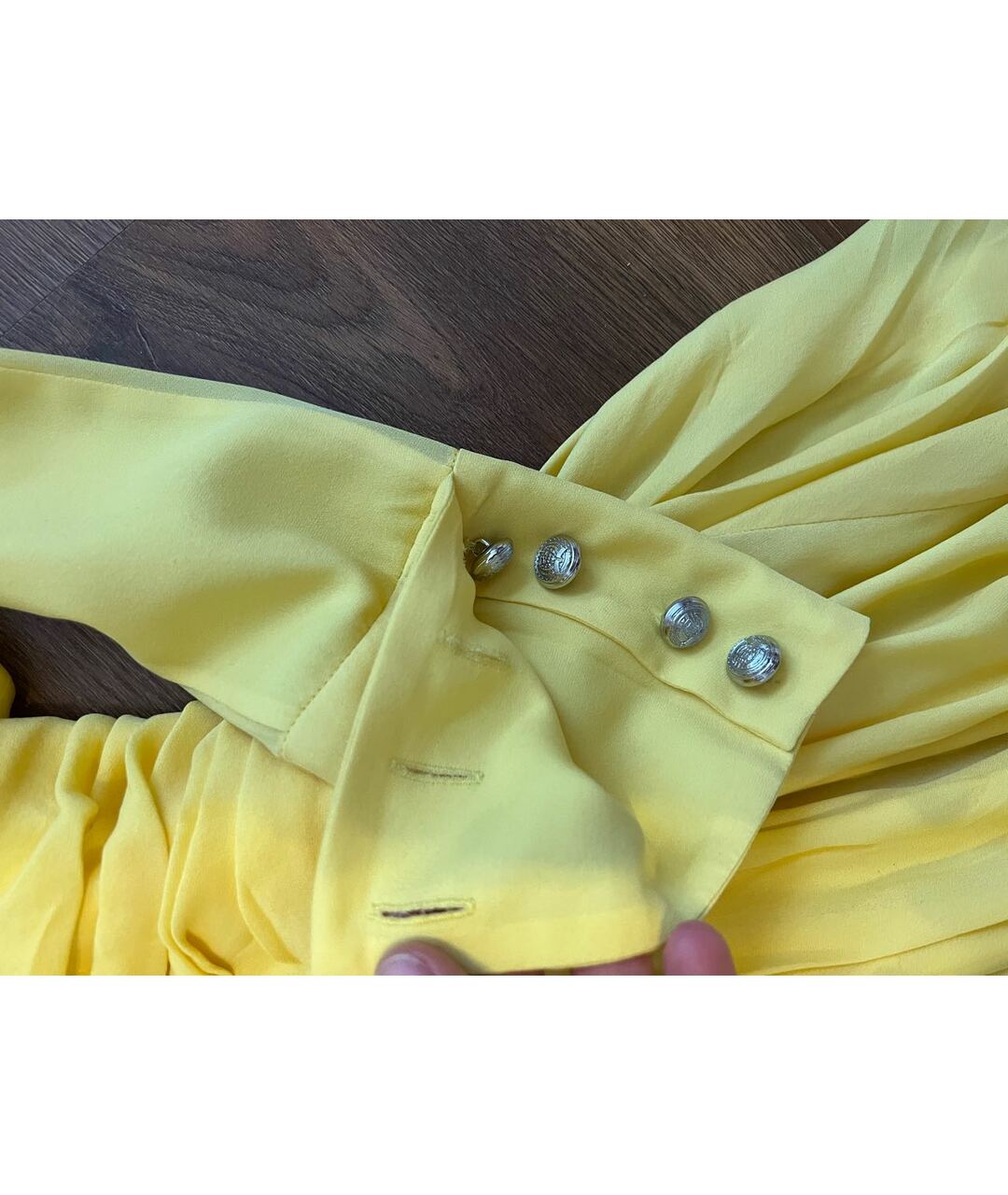 BALMAIN Желтое повседневное платье, фото 3