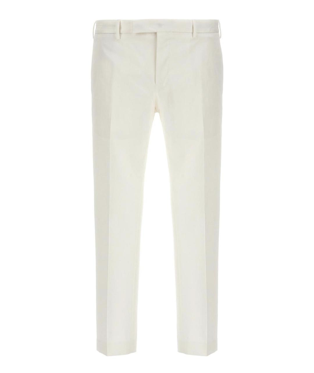 PT TORINO Белые хлопковые повседневные брюки, фото 1