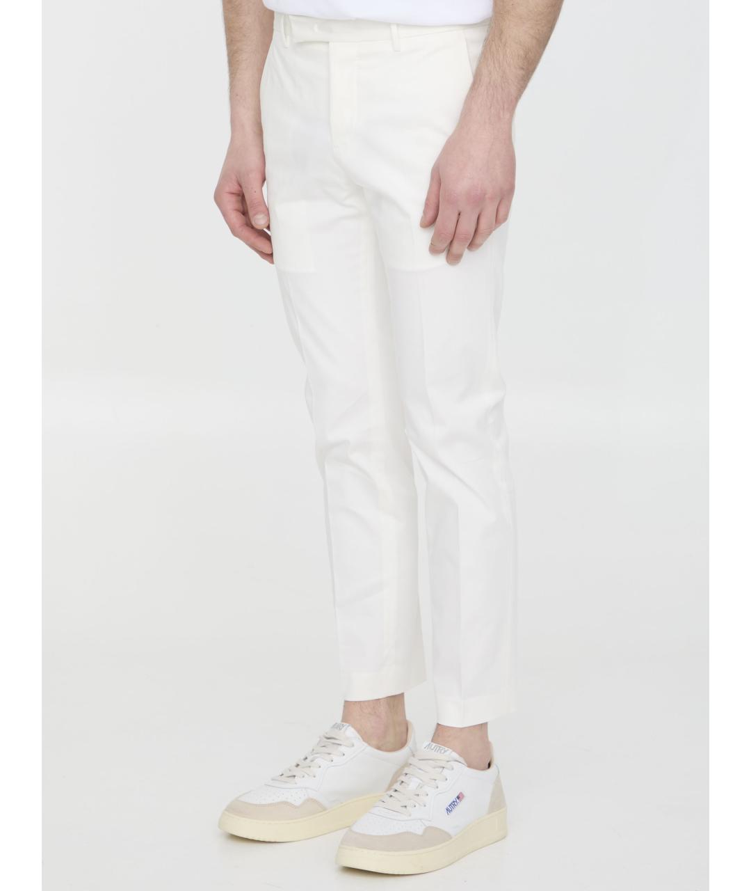 PT TORINO Белые хлопковые повседневные брюки, фото 3
