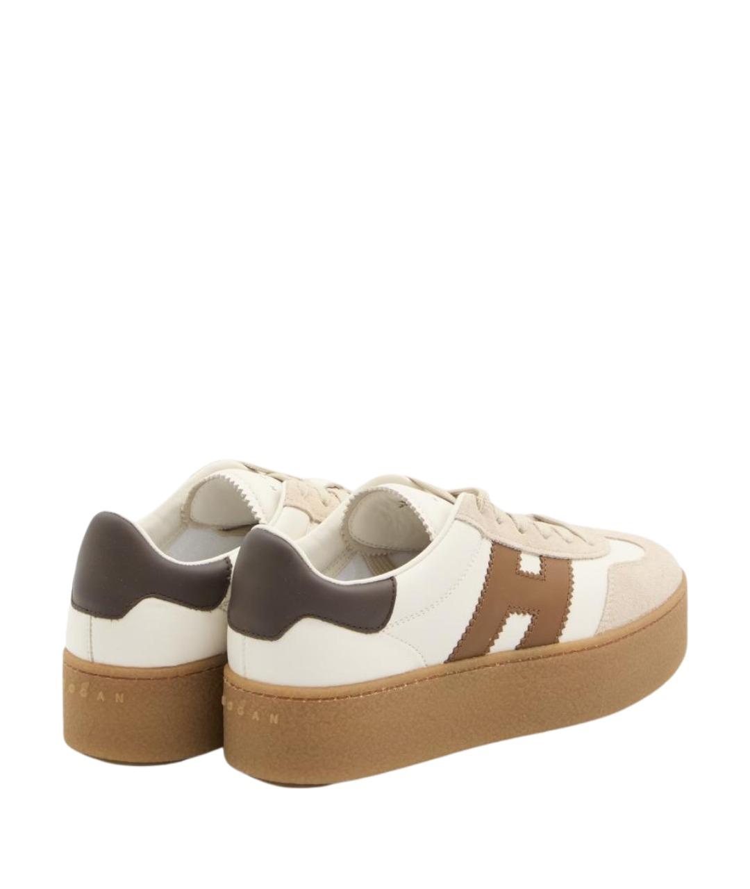 HOGAN Белые кожаные кроссовки, фото 3