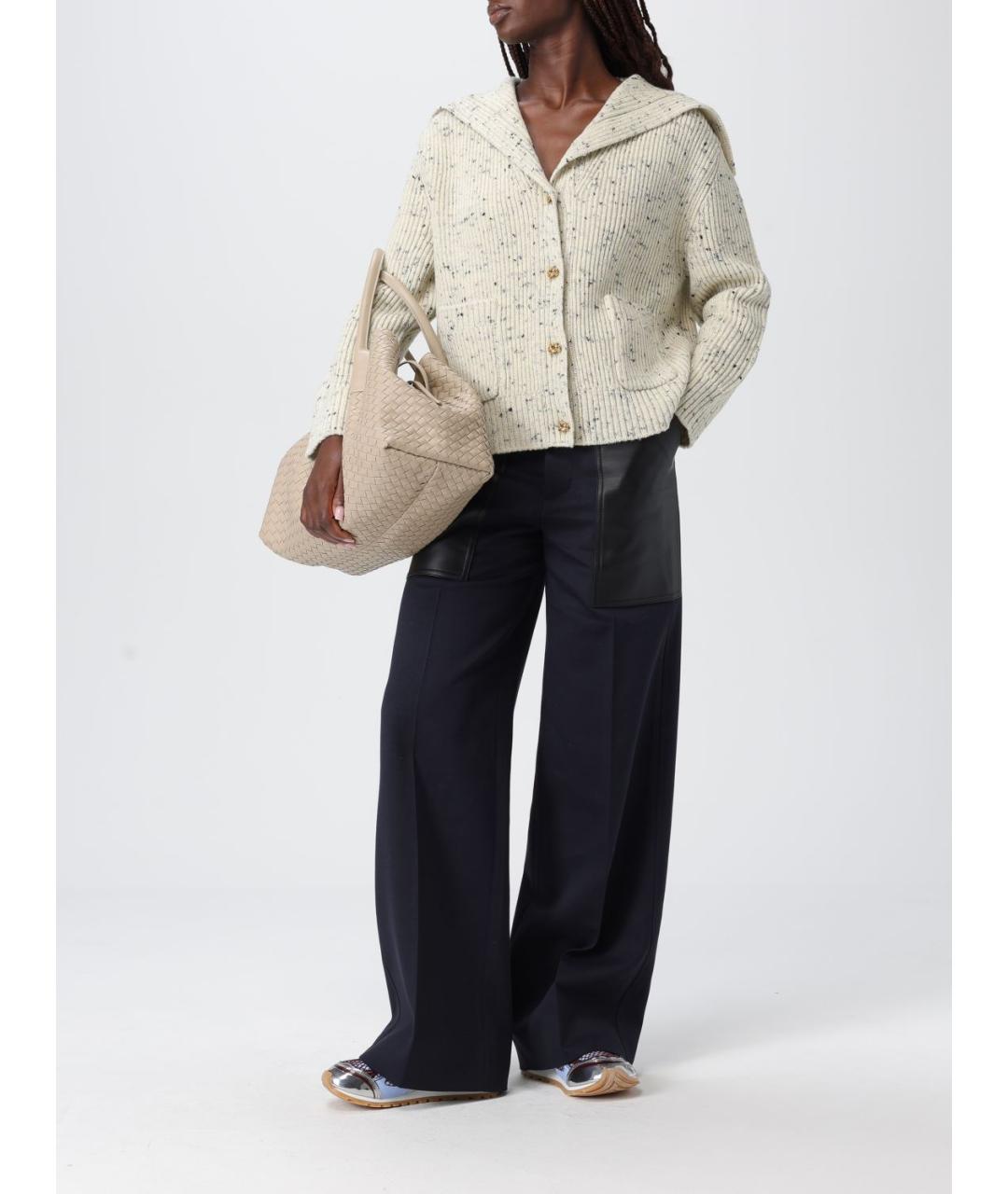 BOTTEGA VENETA Бежевая кожаная сумка тоут, фото 2