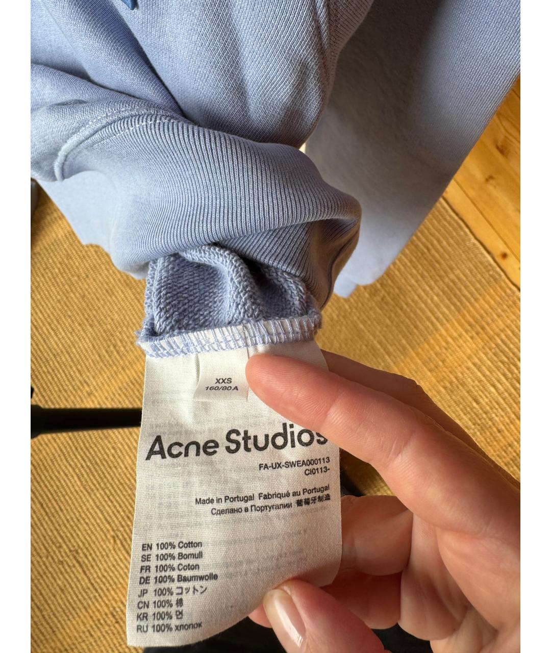 ACNE STUDIOS Синий хлопковый джемпер / свитер, фото 3