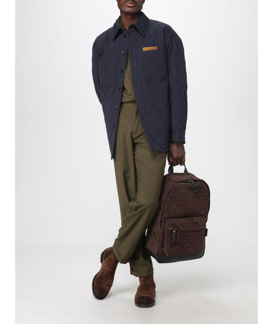 BOTTEGA VENETA Коричневый замшевый рюкзак, фото 2