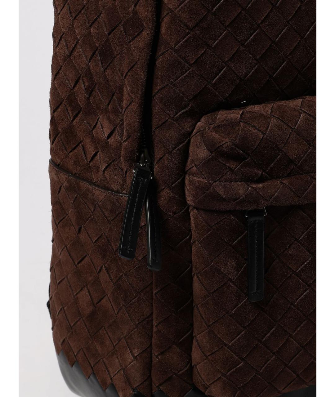 BOTTEGA VENETA Коричневый замшевый рюкзак, фото 4