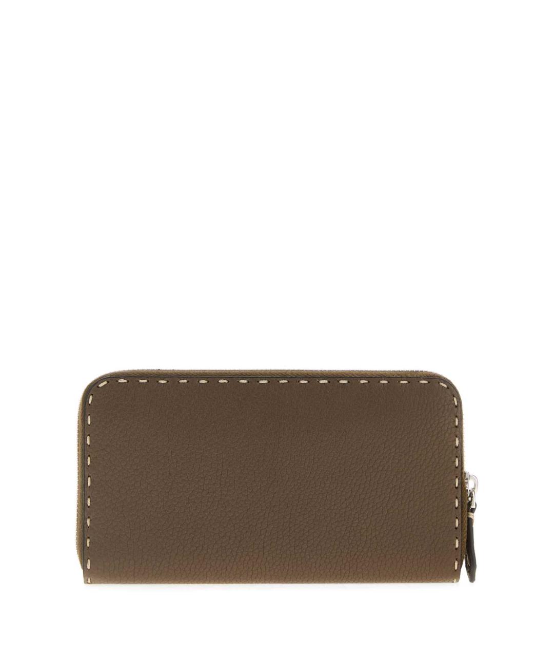 FENDI Коричневый кожаный кошелек, фото 3