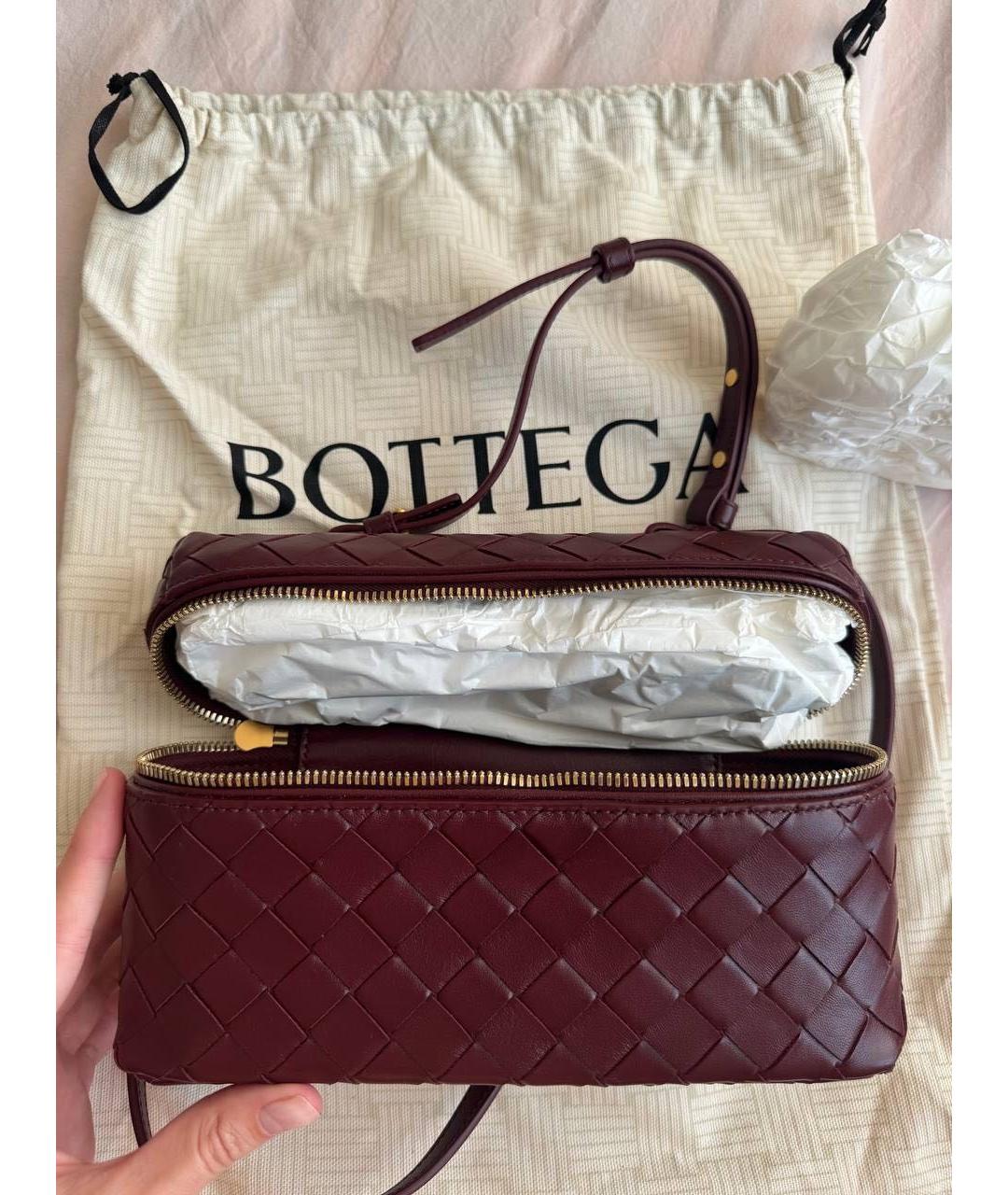 BOTTEGA VENETA Бордовая кожаная сумка через плечо, фото 3