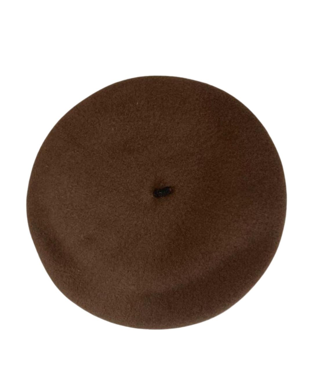 BRUNELLO CUCINELLI Коричневая шерстяная шапка, фото 1