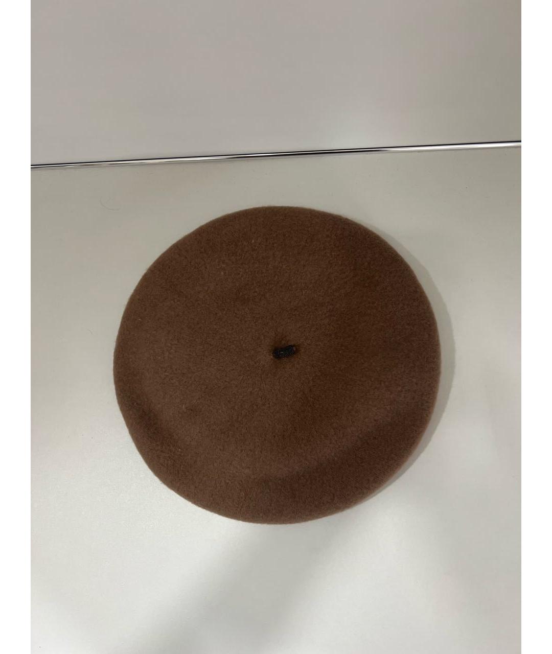 BRUNELLO CUCINELLI Коричневая шерстяная шапка, фото 8