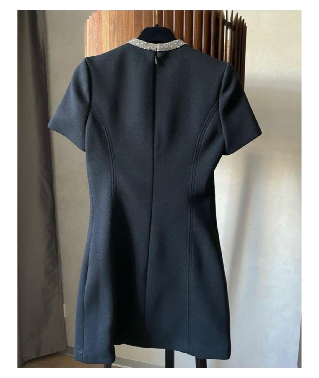 SAINT LAURENT Черное шерстяное коктейльное платье, фото 3
