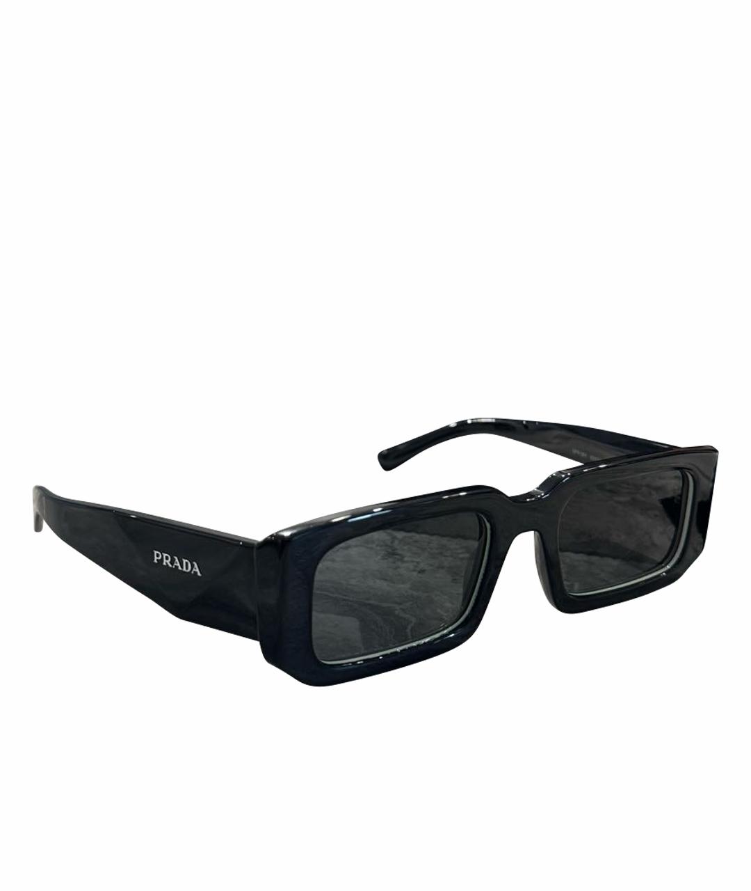 PRADA Черные пластиковые солнцезащитные очки, фото 1