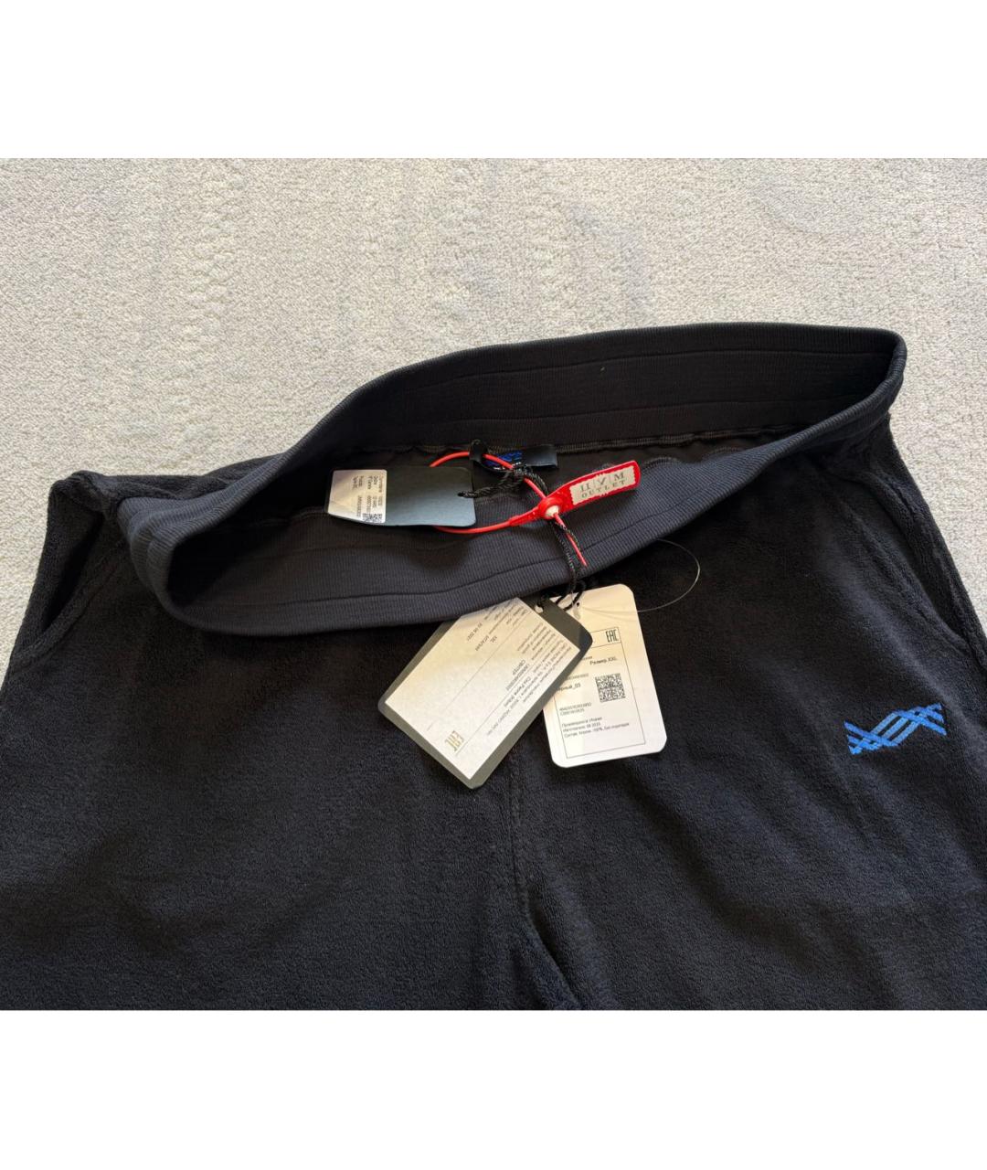 KITON Черные хлопко-эластановые повседневные брюки, фото 3