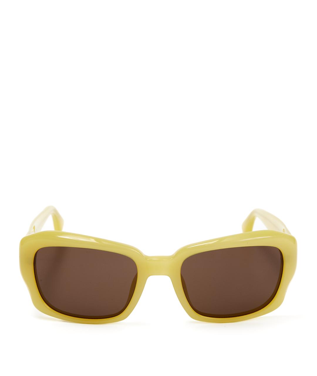 DRIES VAN NOTEN Желтые пластиковые солнцезащитные очки, фото 1