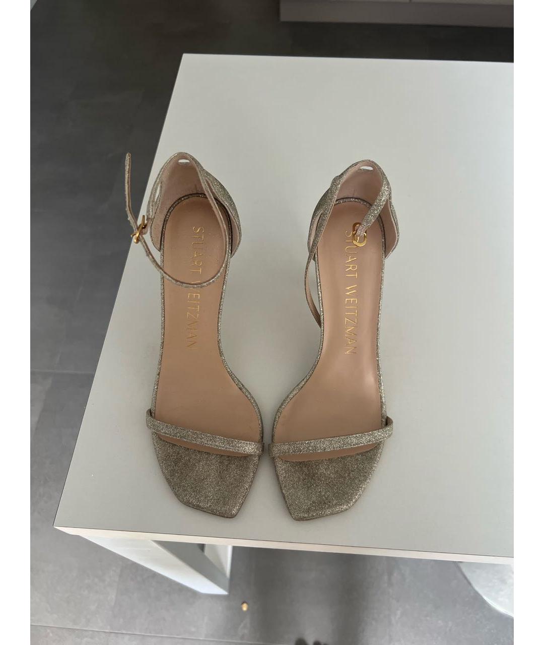 STUART WEITZMAN Серебряные босоножки, фото 2