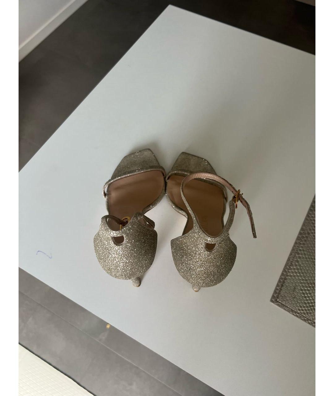 STUART WEITZMAN Серебряные босоножки, фото 3