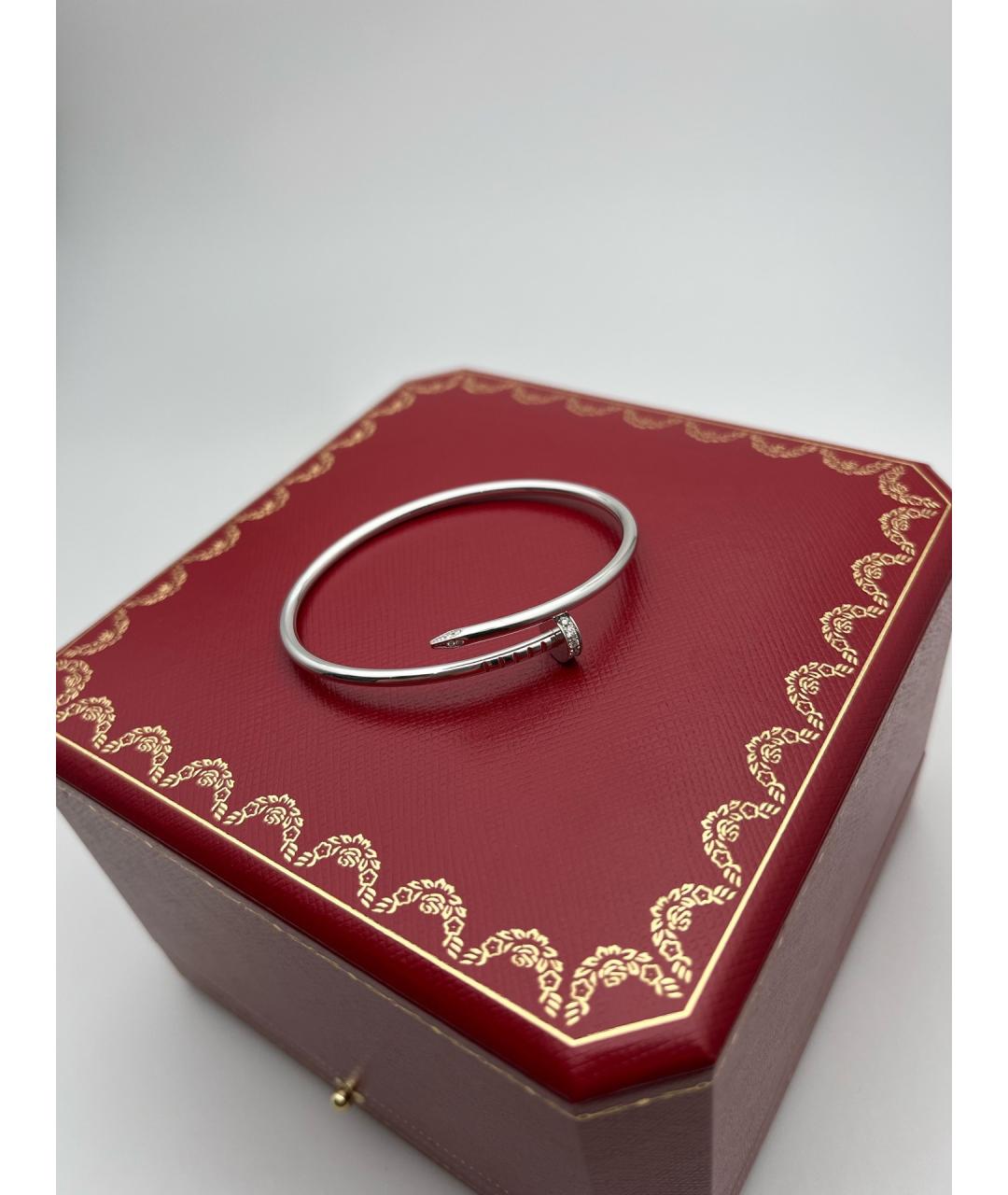 CARTIER Серебрянный браслет из белого золота, фото 2
