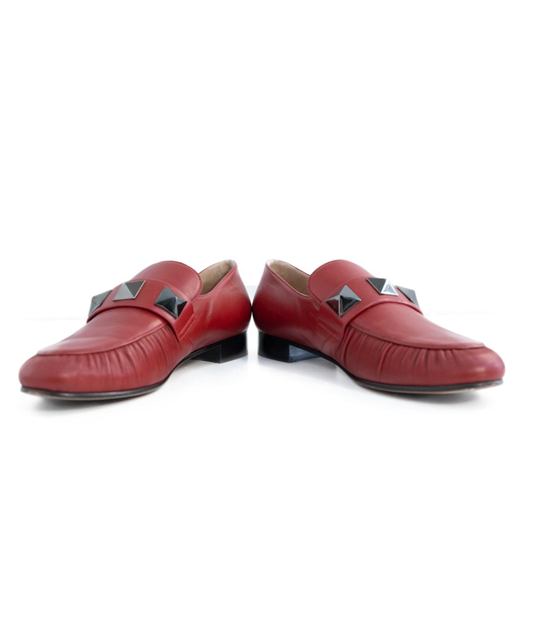 VALENTINO Красные кожаные лоферы, фото 4