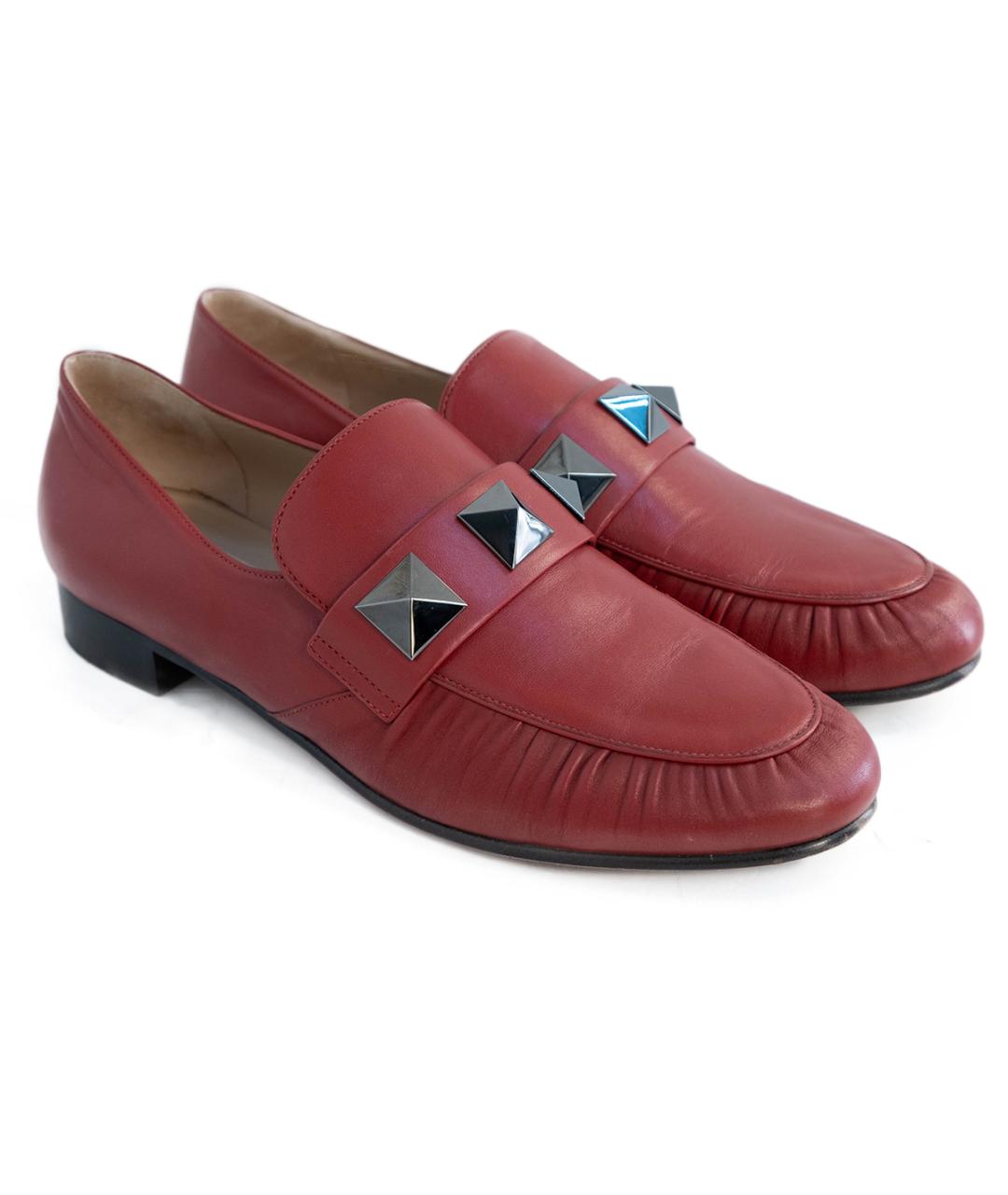 VALENTINO Красные кожаные лоферы, фото 2