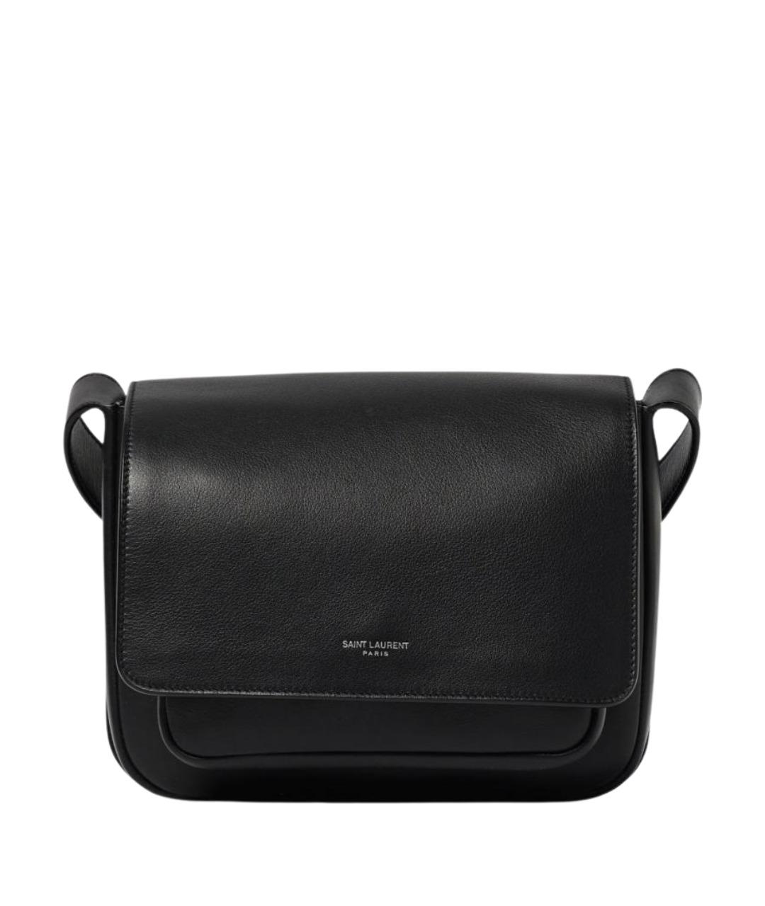 SAINT LAURENT Черная кожаная сумка на плечо, фото 1