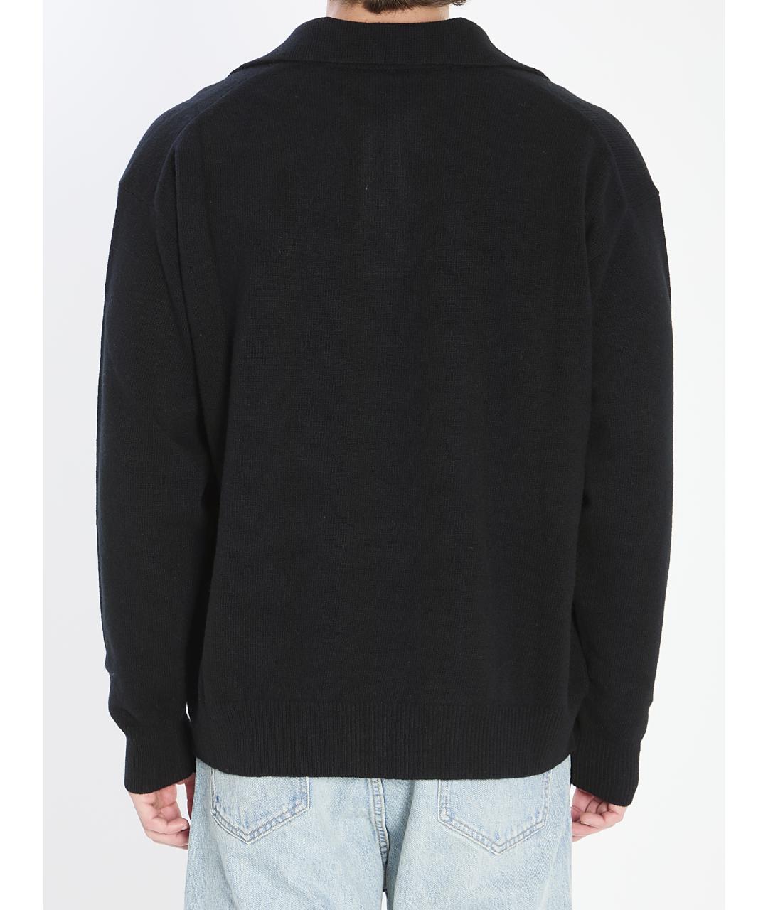 ROBERTO COLLINA Черный шерстяной джемпер / свитер, фото 3