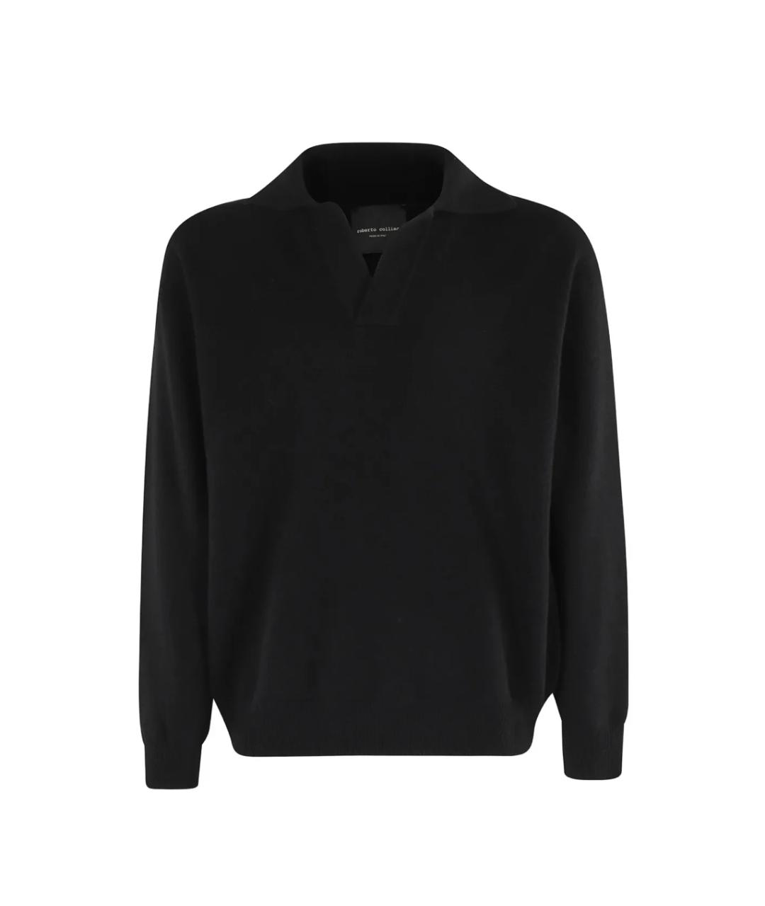ROBERTO COLLINA Черный шерстяной джемпер / свитер, фото 1