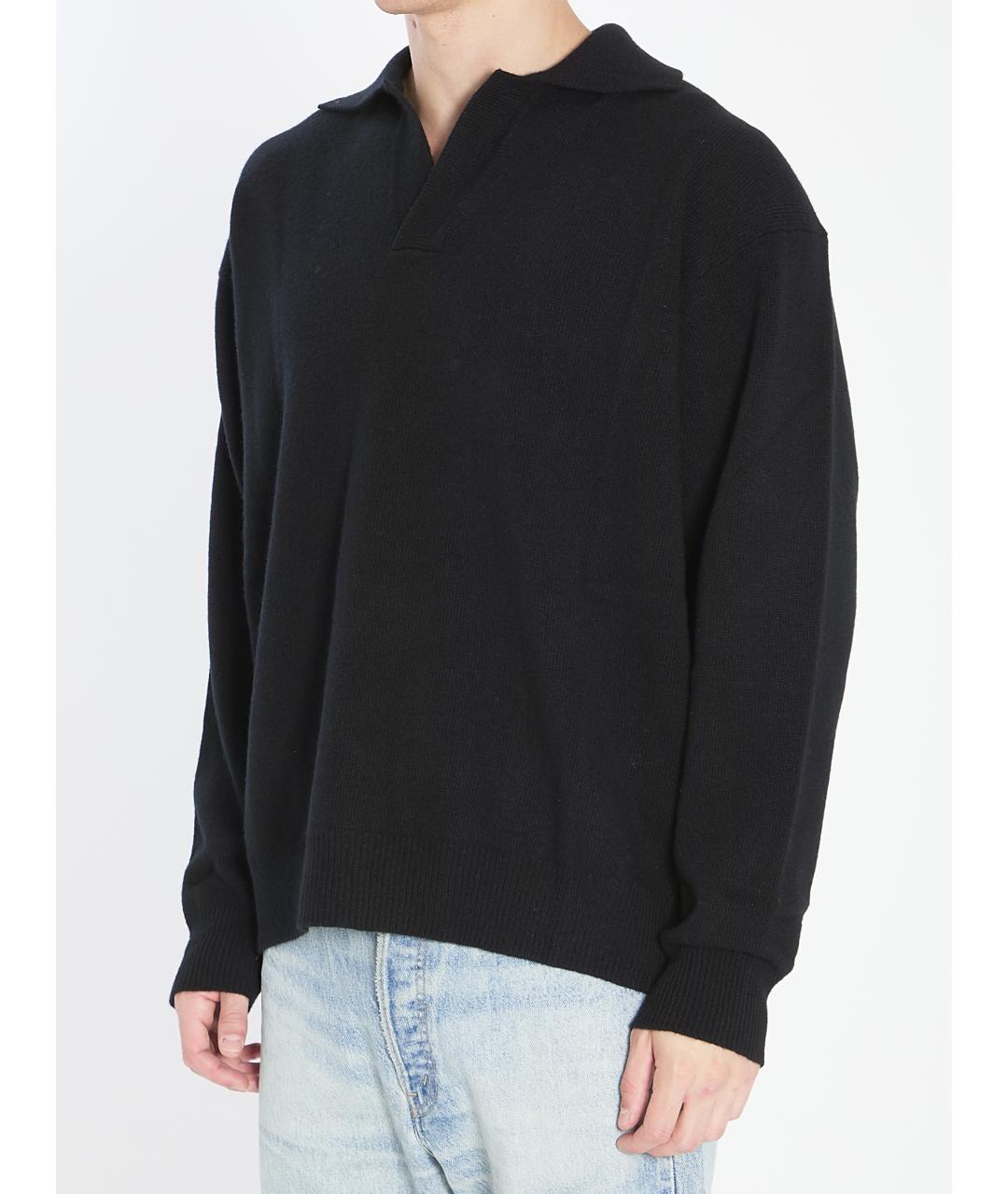 ROBERTO COLLINA Черный шерстяной джемпер / свитер, фото 2