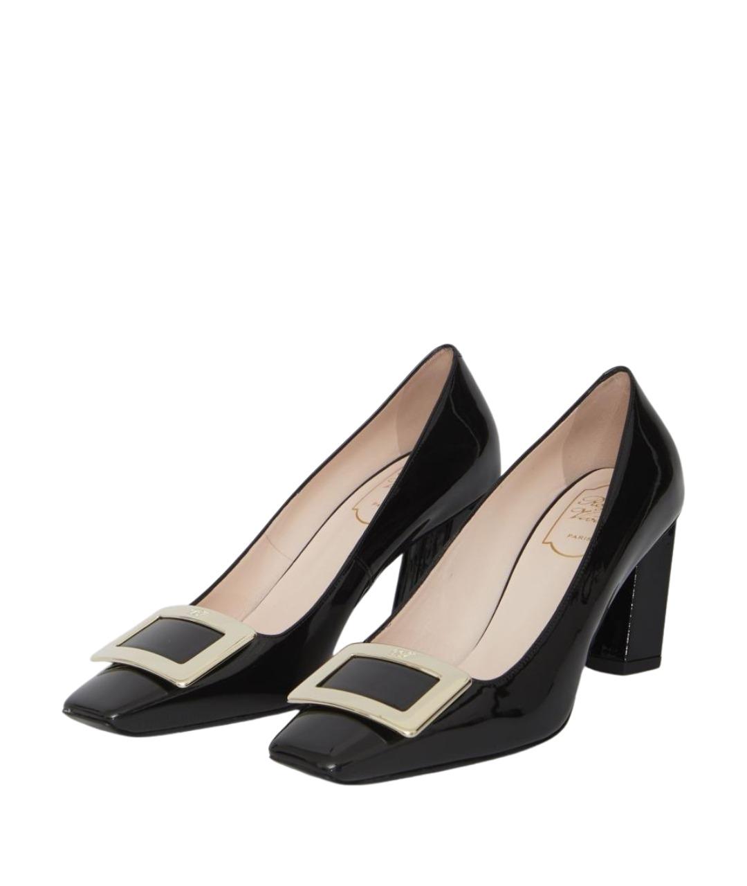 ROGER VIVIER Черные кожаные туфли, фото 2