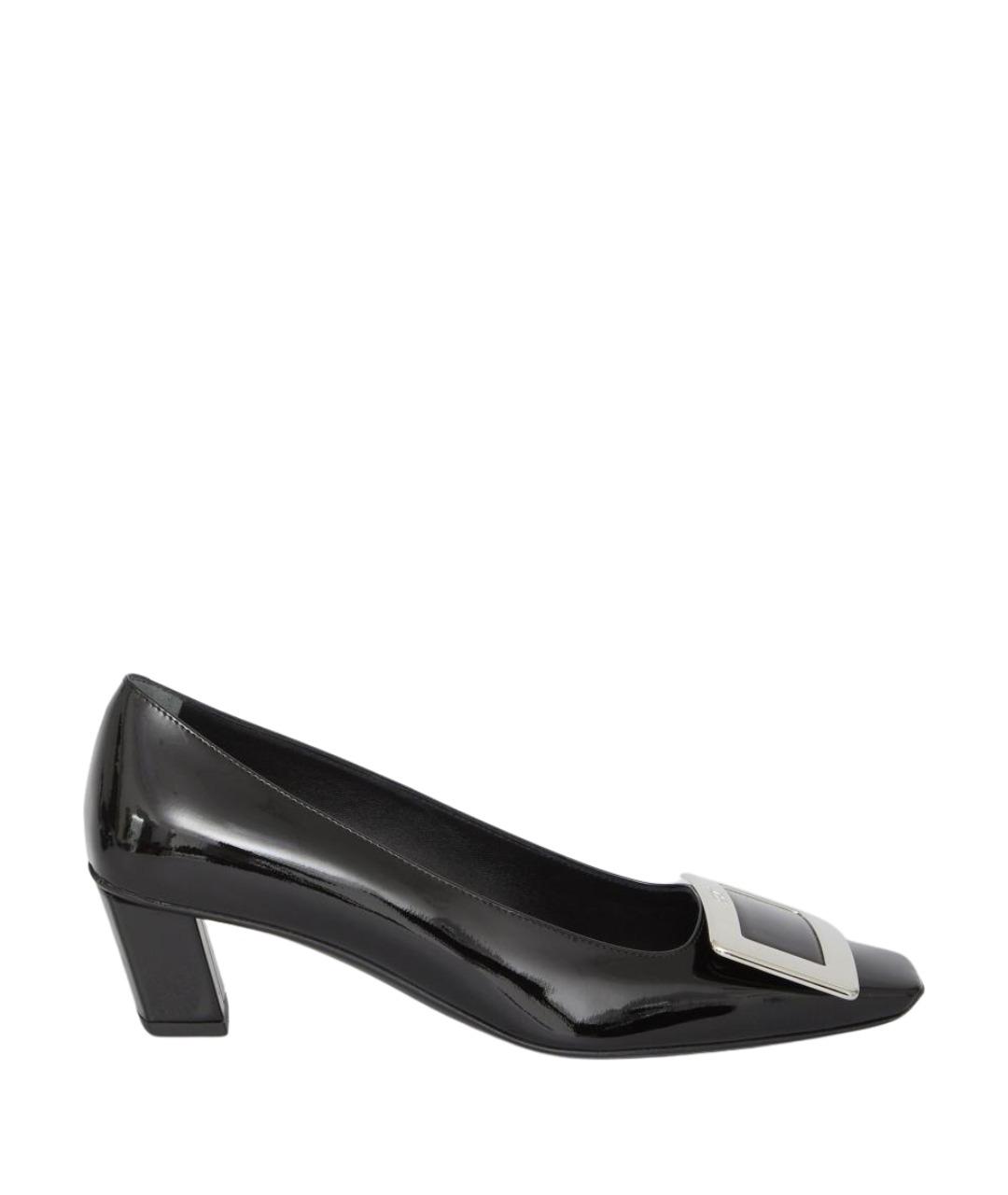 ROGER VIVIER Черные кожаные туфли, фото 1