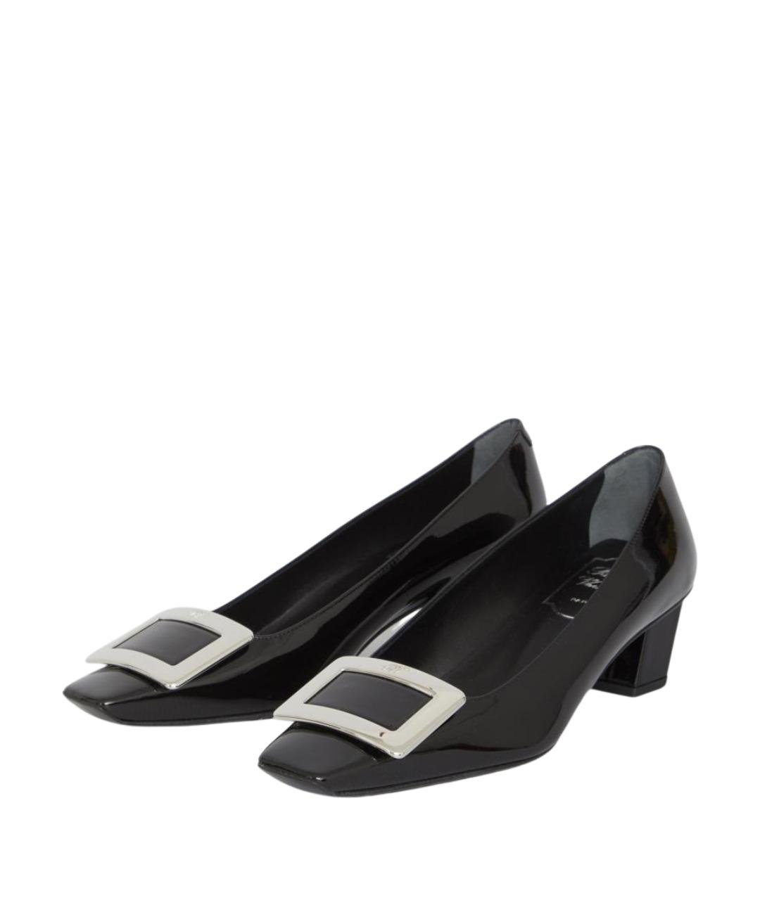 ROGER VIVIER Черные кожаные туфли, фото 2
