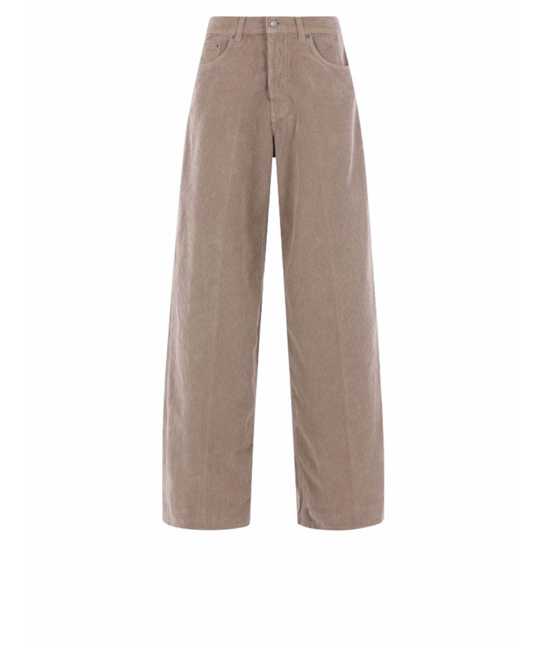 HAIKURE Бежевые хлопковые прямые джинсы, фото 1