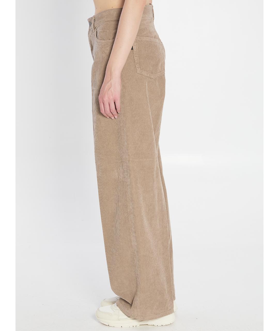 HAIKURE Бежевые хлопковые прямые джинсы, фото 4