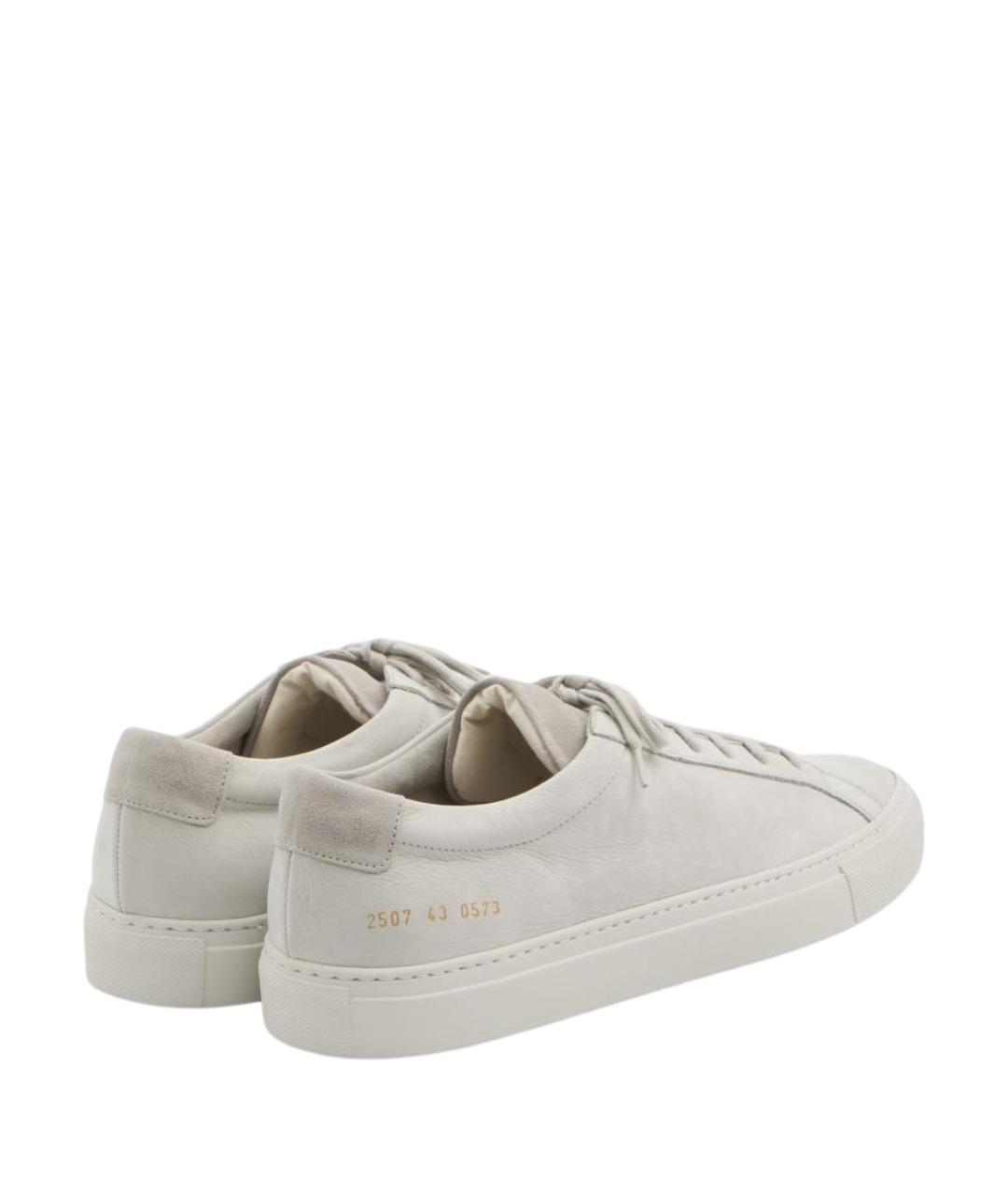 COMMON PROJECTS Серые кожаные низкие кроссовки / кеды, фото 3